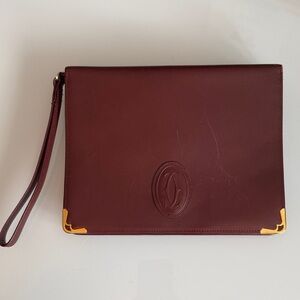 Cartier Must de Cartier Clutch Organizer Bag with Wrist Strap